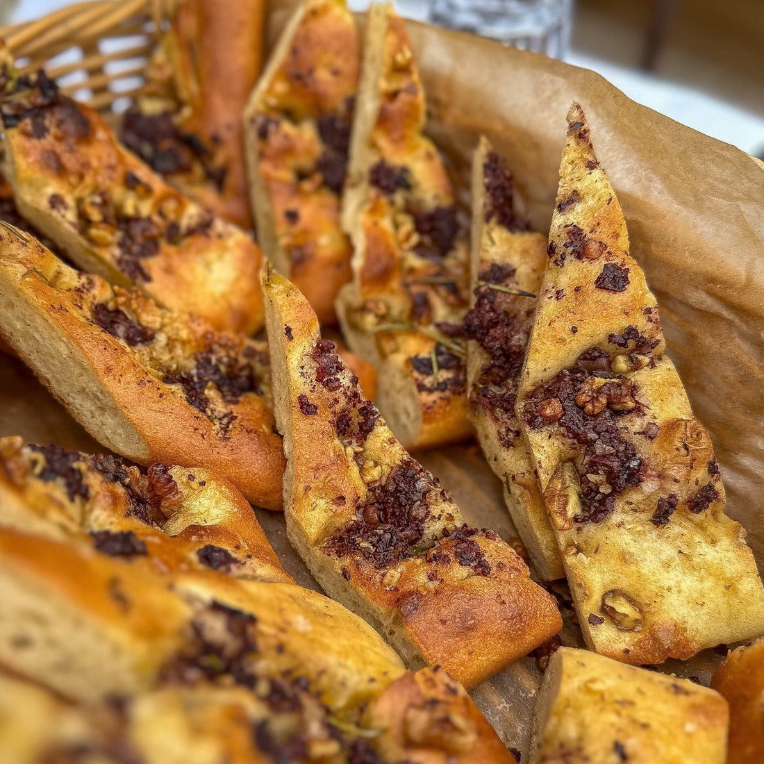 Walnut & Olive Focaccia Bread