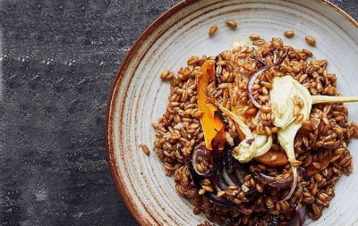 WARM SPELT SALAD WITH ROASTED FENNEL AND BUTTERNUT SQUASH