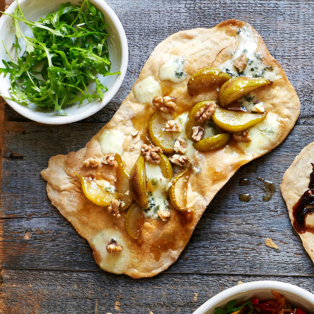 Spelt Flatbread Topped with Walnuts